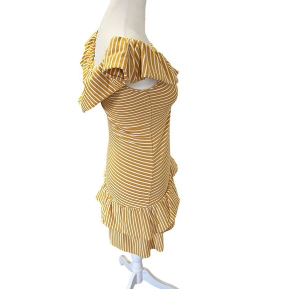 Saylor Tamanna Striped Ruffle Mini Dress XS - Picture 5 of 9